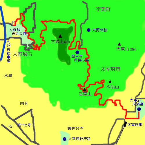 大野城・四王寺山